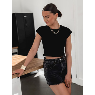 Crop top Sylviana - Noir