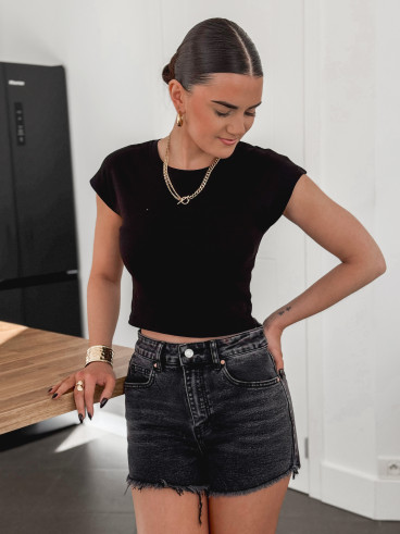 Crop top Sylviana - Noir