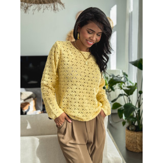 Blouse en crochet Nadie - Jaune