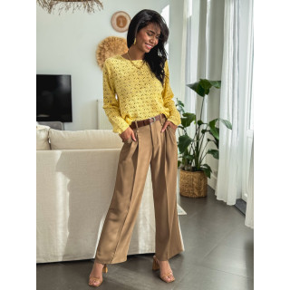 Blouse en crochet Nadie - Jaune