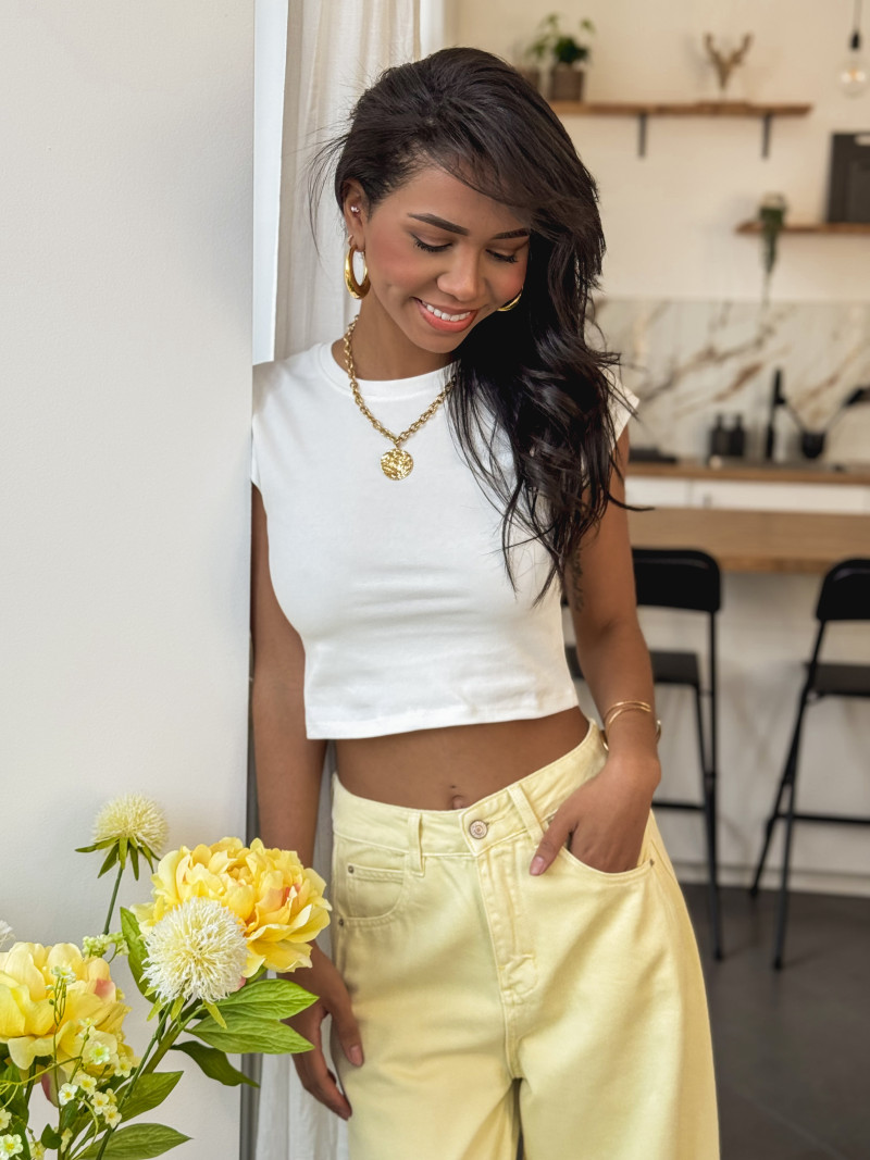 Crop top Sylviana - Blanc