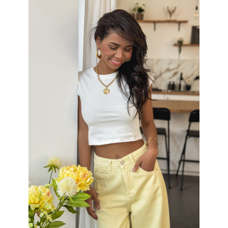 Crop top Sylviana - Blanc