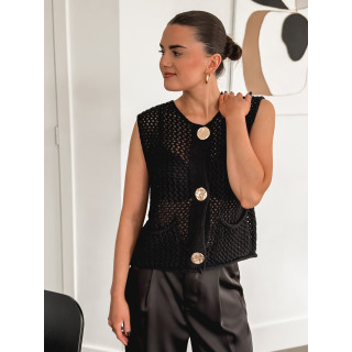 Gilet sans manches Alissa - Noir