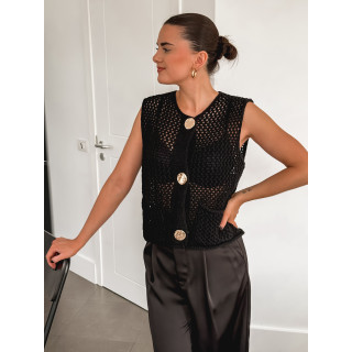 Gilet sans manches Alissa - Noir