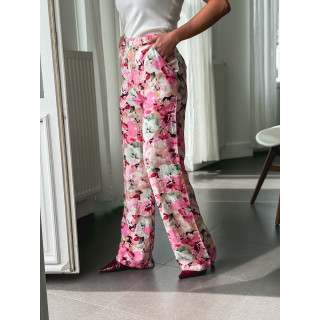 Pantalon à fleurs Rosanna - Rose