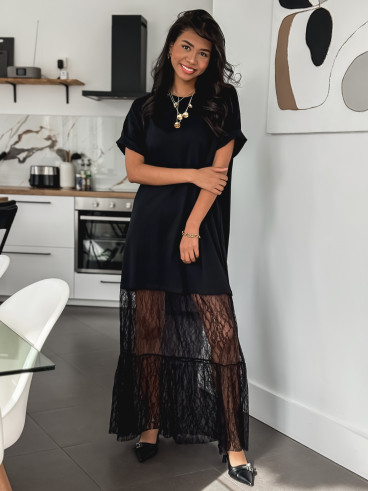 Robe longue Hally - Noir