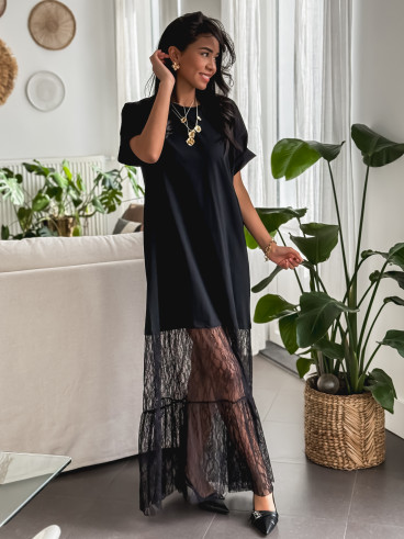 Robe longue Hally - Noir