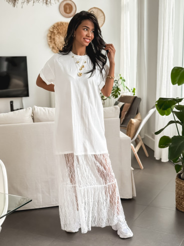 Robe longue Hally - Blanc