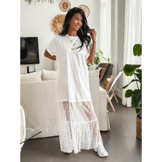 Robe longue Hally - Blanc