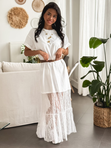 Robe longue Hally - Blanc