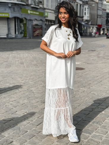 Robe longue Hally - Blanc