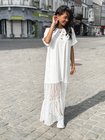 Robe longue Hally - Blanc