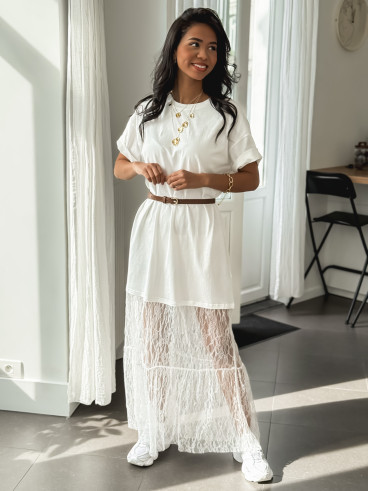 Robe longue Hally - Blanc