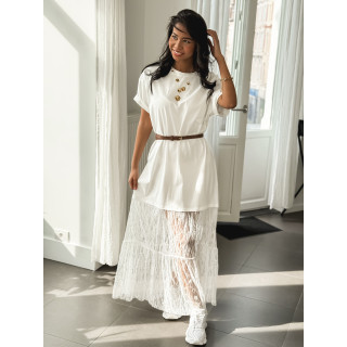 Robe longue Hally - Blanc