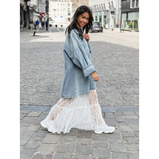 Robe courte en jeans Anabelle - Bleu