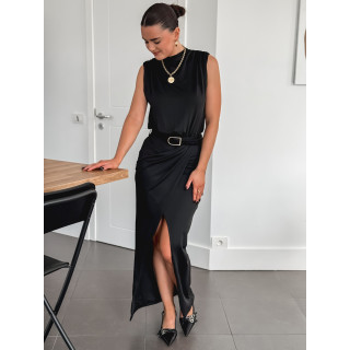 Robe longue Carmine - Noir