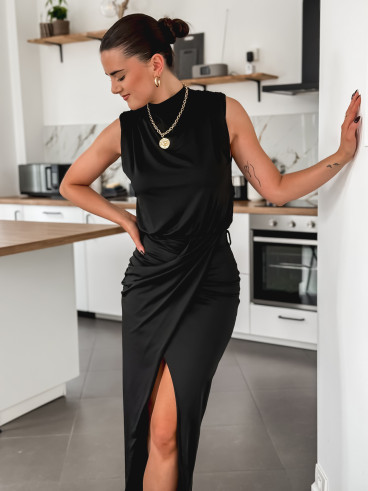 Robe longue Carmine - Noir