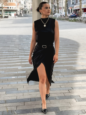 Robe longue Carmine - Noir