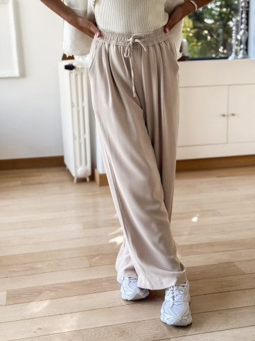 Pantalon fluide Emy - Beige