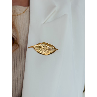 Broche Feuille - Doré