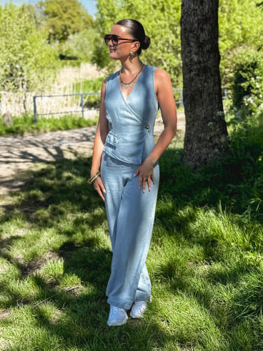 Combinaison pantalon Ottavia - Bleu