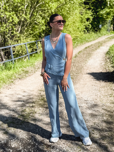 Combinaison pantalon Ottavia - Bleu