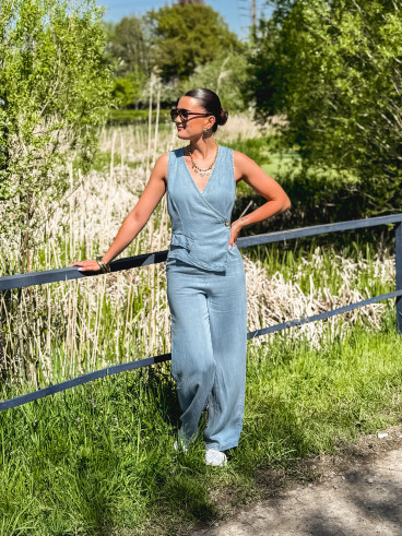 Combinaison pantalon Ottavia - Bleu