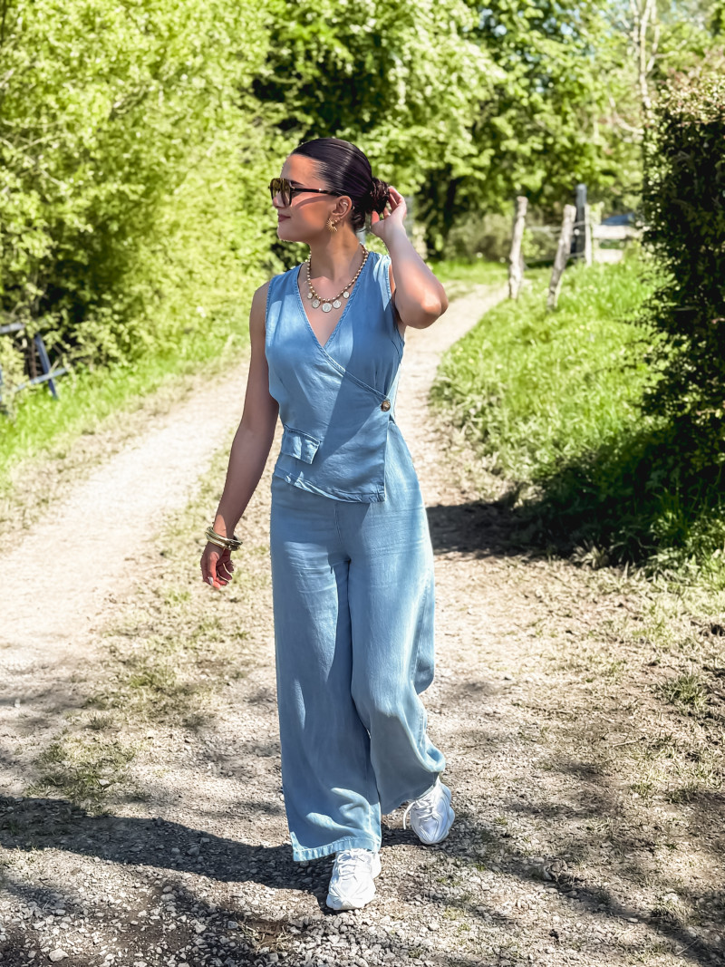 Combinaison pantalon Ottavia - Bleu