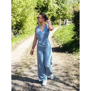 Combinaison pantalon Ottavia - Bleu