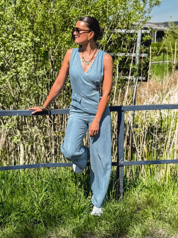 Combinaison pantalon Ottavia - Bleu