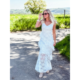 Robe longue Sally - Blanc