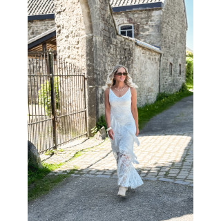 Robe longue Sally - Blanc