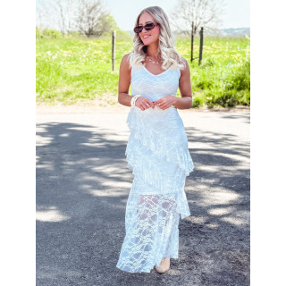 Robe longue Sally - Blanc