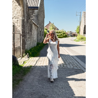 Robe longue Sally - Blanc