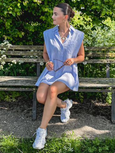 Chemise lignée Manuella - Bleu