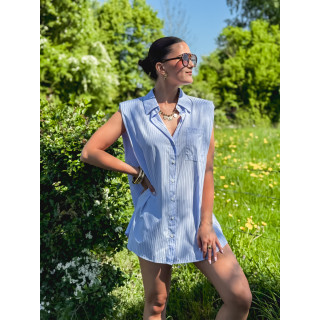 Chemise lignée Manuella - Bleu