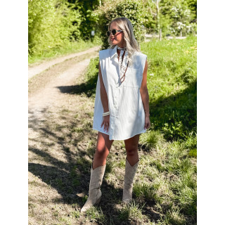 Chemise lignée Manuella - Blanc