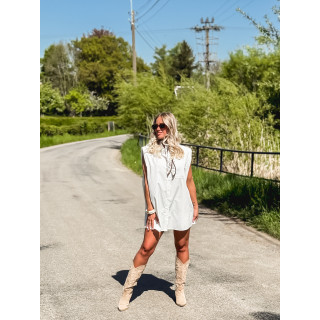 Chemise lignée Manuella - Blanc
