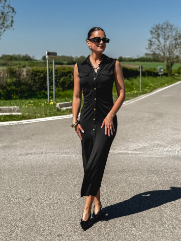 Robe longue Aurélie - Noir