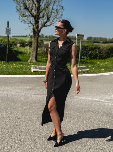 Robe longue Aurélie - Noir