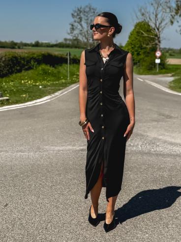 Robe longue Aurélie - Noir