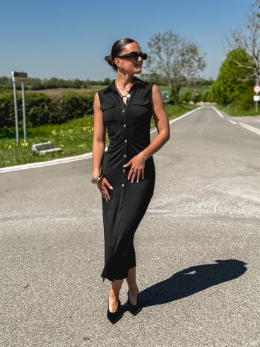 Robe longue Aurélie - Noir