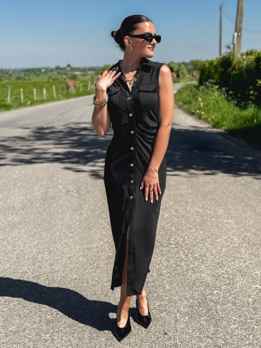 Robe longue Aurélie - Noir