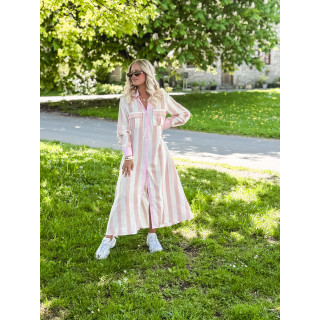Robe longue lignée Maddalena - Rose