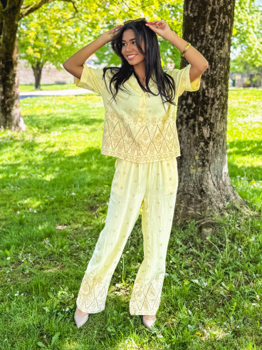 Pantalon Fiorella - Jaune
