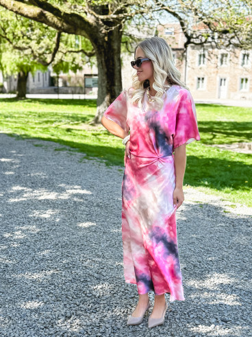 Robe longue Alicia - Rose