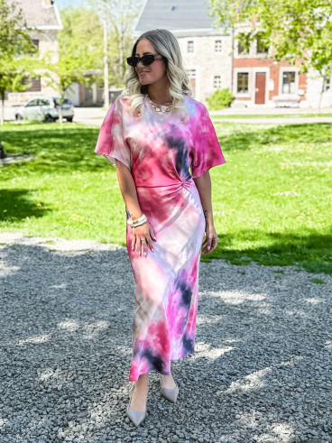 Robe longue Alicia - Rose