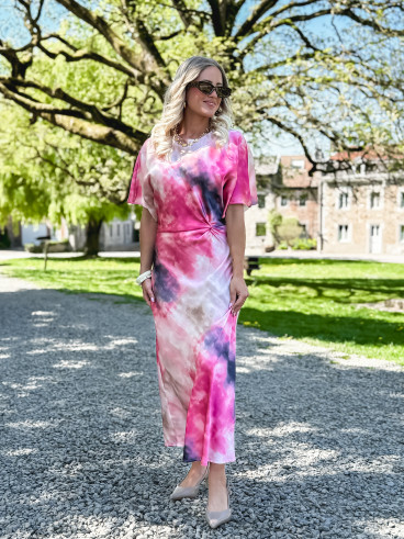 Robe longue Alicia - Rose