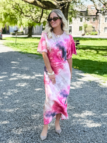 Robe longue Alicia - Rose