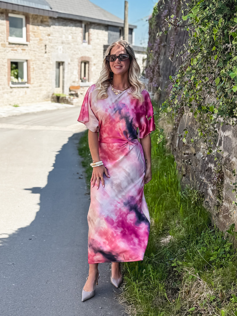 Robe longue Alicia - Rose
